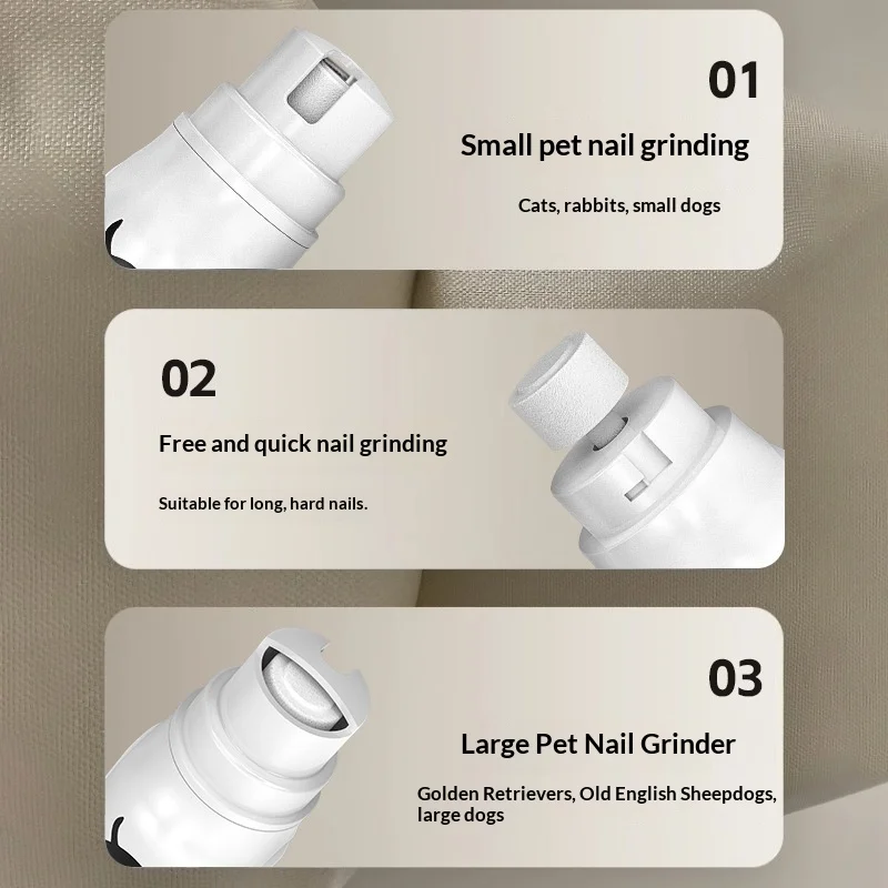 Aparador de Unhas Elétrico para Cães e Gatos com Design Silencioso - Imagem 5