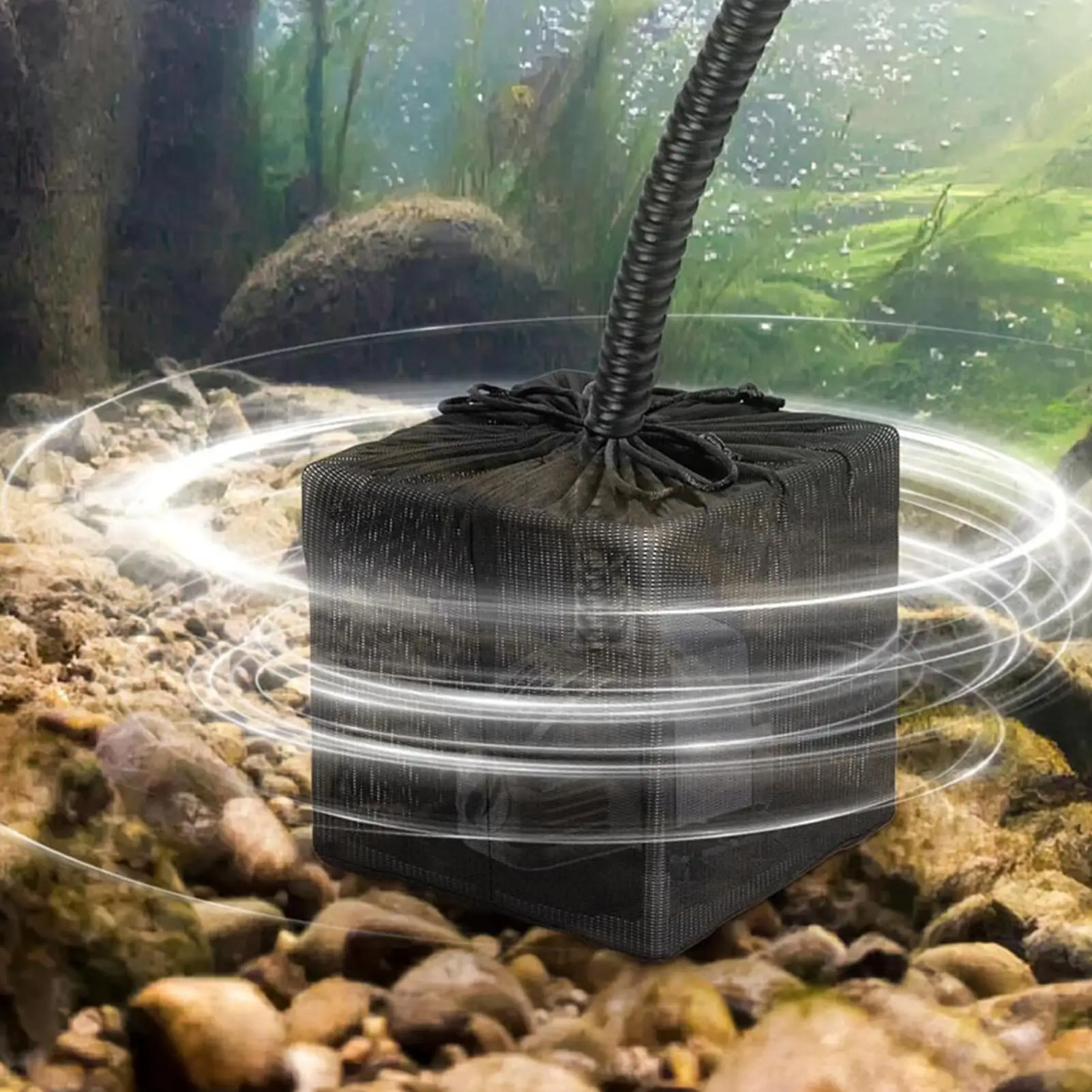 Saco Filtro para Bomba de Lago e Aquário 26x26cm com Cordão - Imagem 2