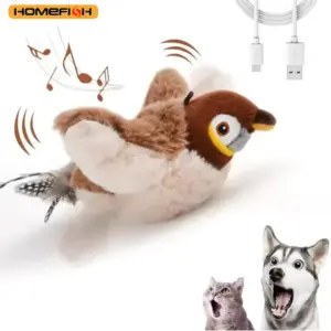 brinquedo de pelúcia para gatos pássaro