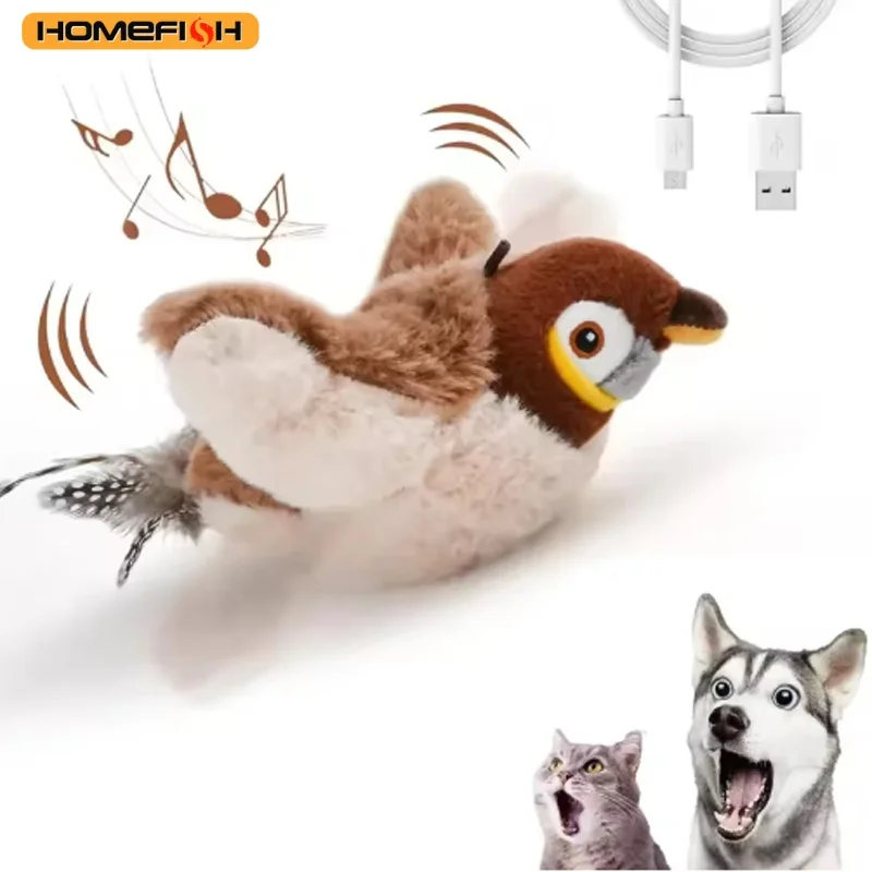 brinquedo de pelúcia para gatos pássaro