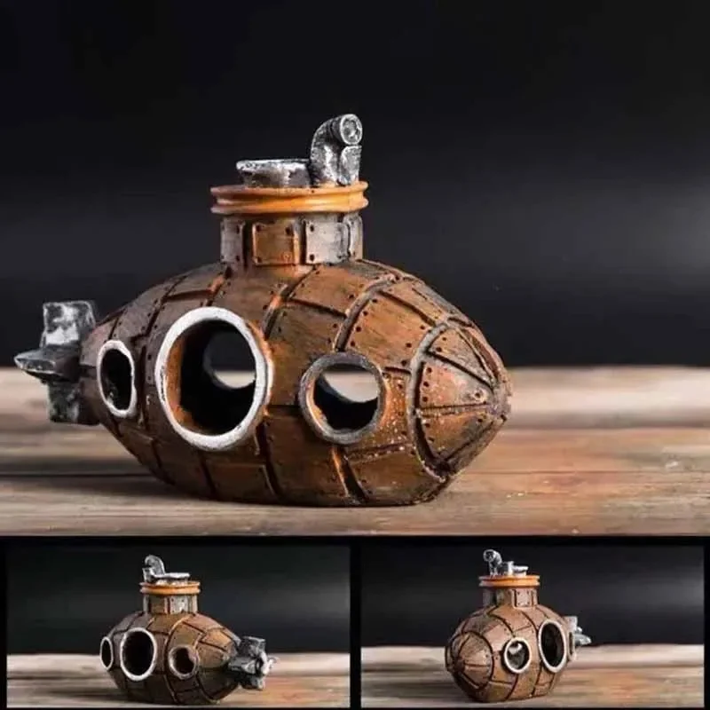 Ornamento de Resina para Aquário Submarino 12x6x9 cm - Imagem 5