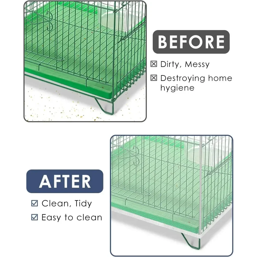 Capa de Malha Elástica para Gaiola de Pássaros M Branco Lavável - Imagem 6