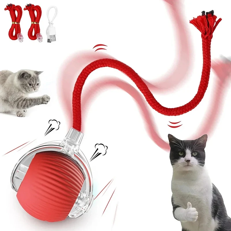 Brinquedo Bola Rolante para Gatos e Cães Recarregável USB com Desvio de Obstáculos - Imagem 5
