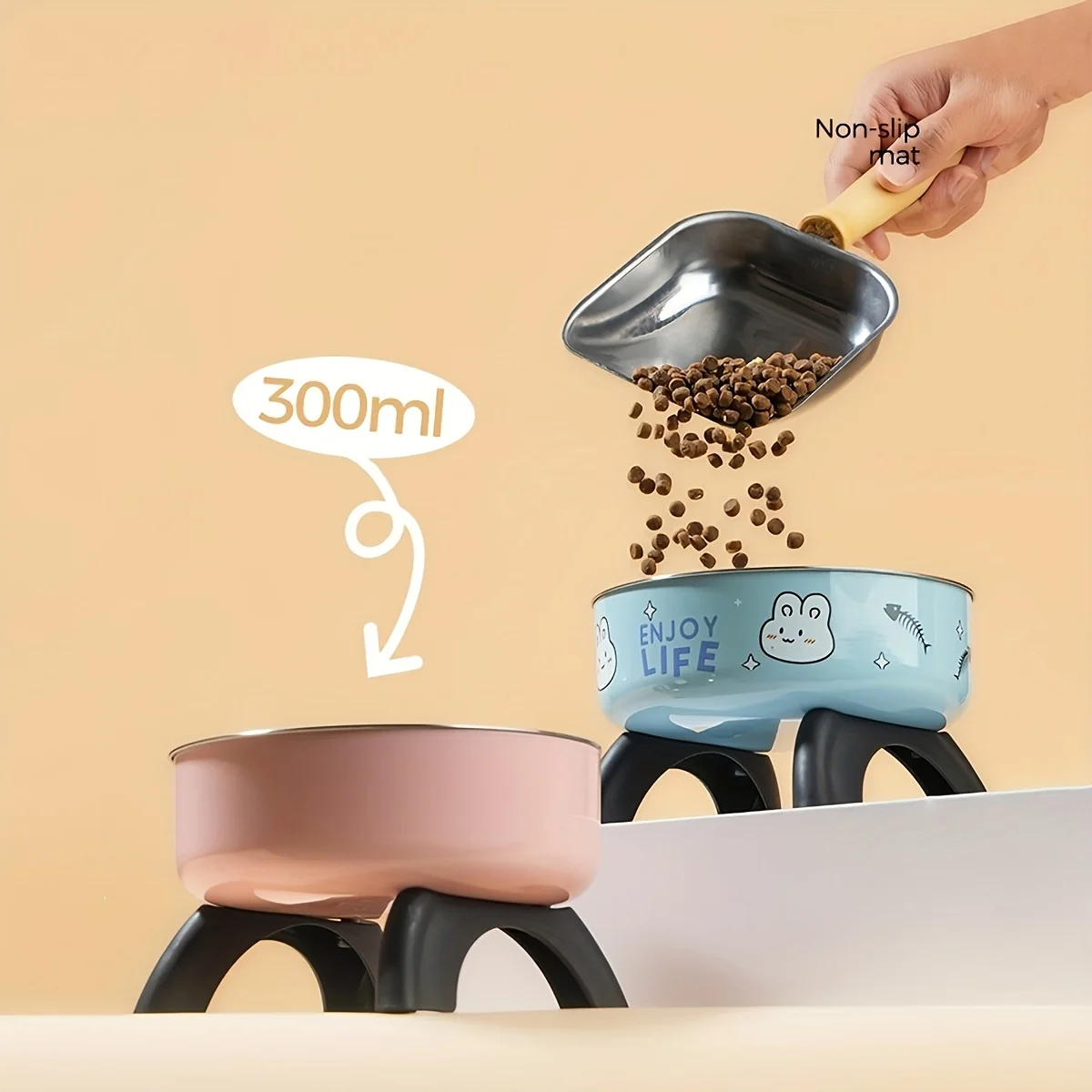 Tigela para Cães e Gatos de Aço Inoxidável com Design de Coelho Anti-Tombamento - Image 5