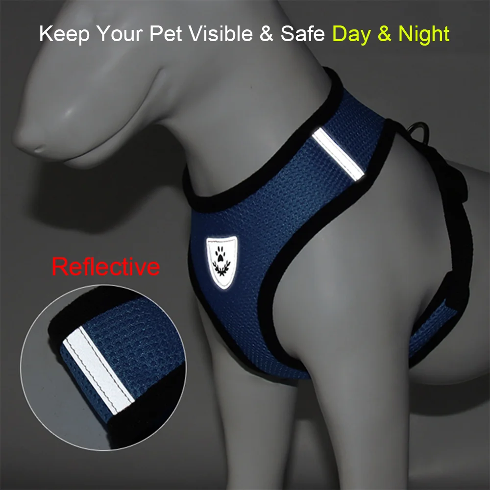 Colete Peitoral para Cães e Gatos Pequenos com Guia Ajustável e Refletiva - Image 5