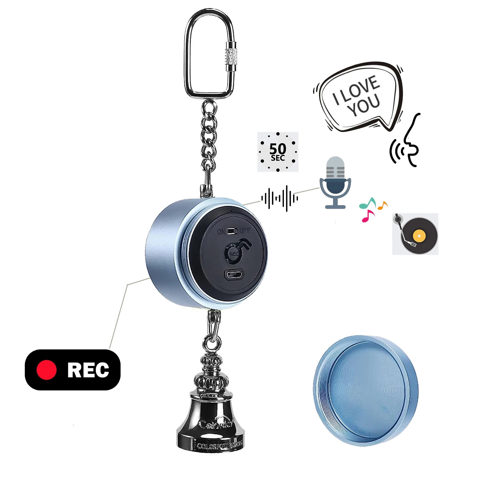 Brinquedo Gravador para Pássaros com Reprodução de Voz Interativa - Imagem 4