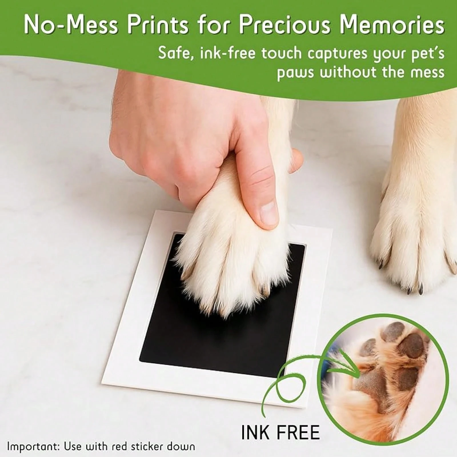 Kit de Impressão de Pata para Cães com Almofada Sem Tinta - Imagem 2