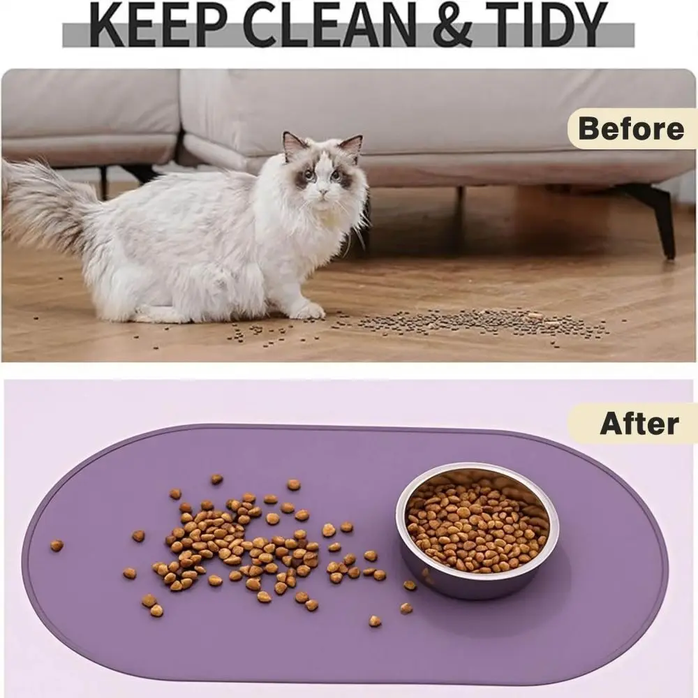 Tapete de Silicone para Comedouro de Pets com Borda Elevada - Imagem 3