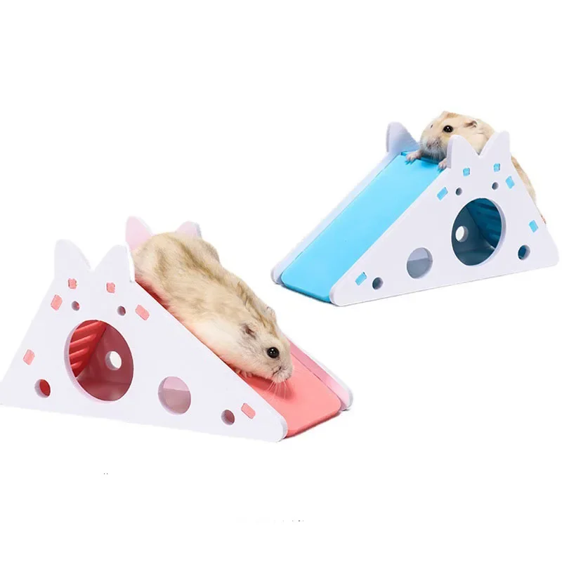 Casa de Hamster de Placa de Madeira com Escorregador 18,7 cm Montável - Imagem 5