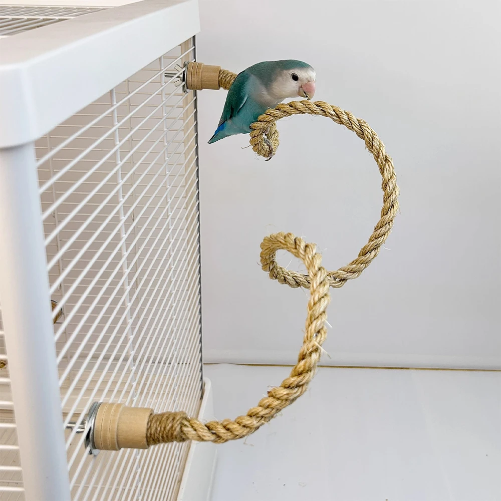 Corda de Escalada para Pássaros Dobrável de Madeira para Gaiola - Imagem 6
