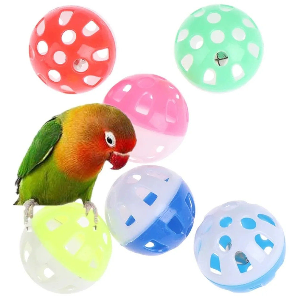 Bolas de Plástico para Pássaros e Gatos com Sino, 5 Unidades de 3,8 cm - Imagem 2