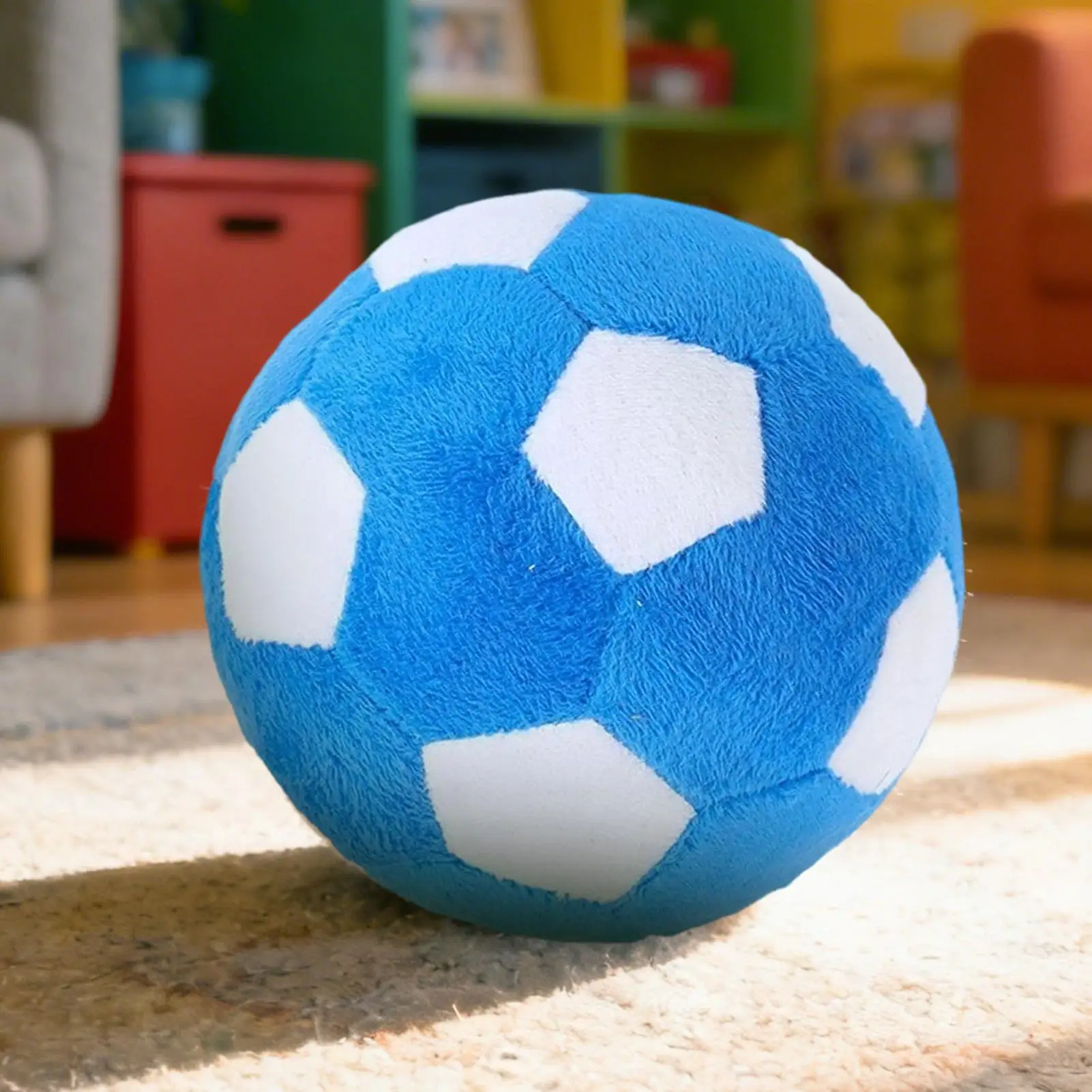 brinquedo bola de futebol de pelúcia para cães com som
