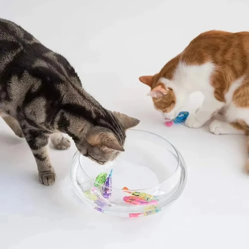 Brinquedo para Gato Robô Interativo LED em Forma de Peixe com Sensor de Toque - Image 6