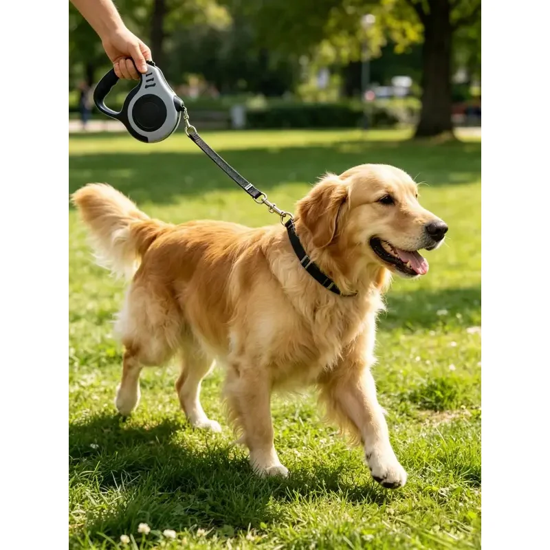 Coleira Retrátil para Cães e Gatos Recarregável USB para Passeio - Image 2