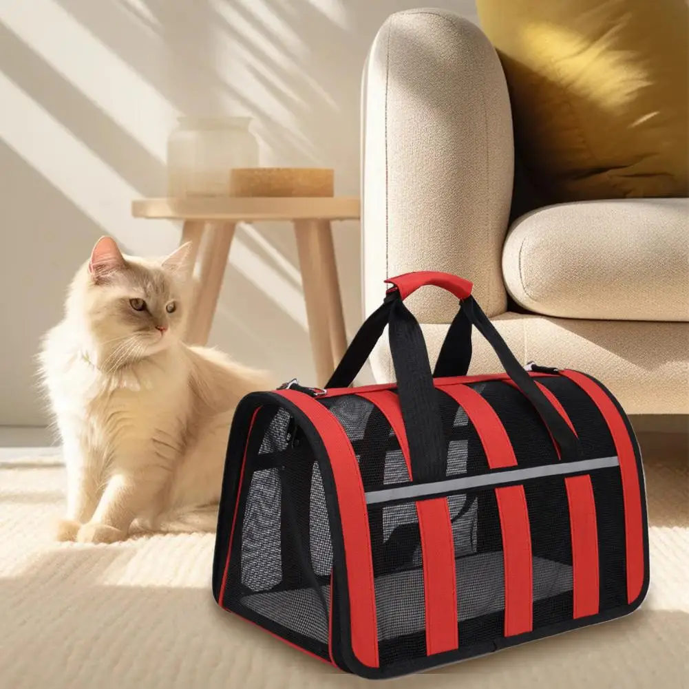 Mochila de Transporte para Cães e Gatos Pequenos Dobrável Nylon - Imagem 6
