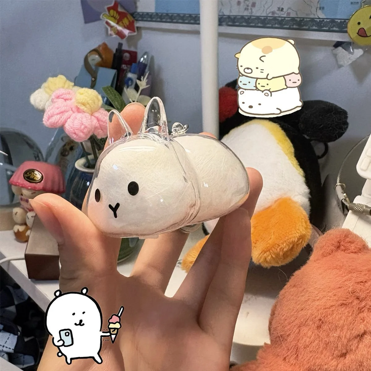 Chaveiro Porta-Pelos para Coelhos Transparente - Imagem 5