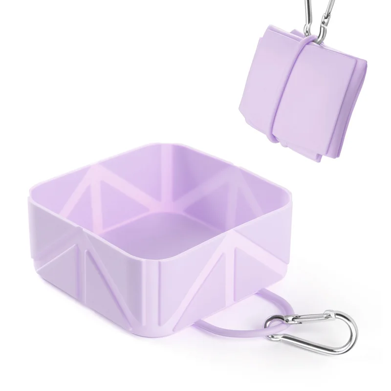 Tigela Portátil de Silicone para Cães e Gatos Dobrável para Viagem - Imagem 3