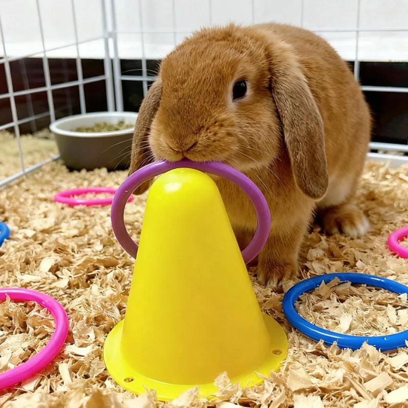 brinquedo cone para coelho roer