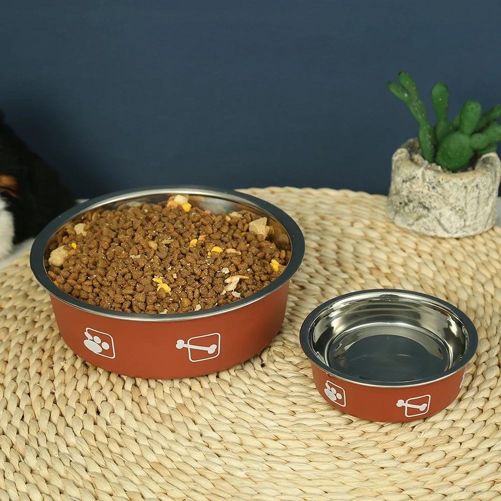 Tigela para Cães e Gatos de Aço Inoxidável com Base Antiderrapante - Imagem 4