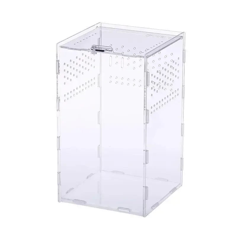 Caixa de Terrário para Répteis de Acrílico Transparente com Aberturas de Ventilação - Imagem 6