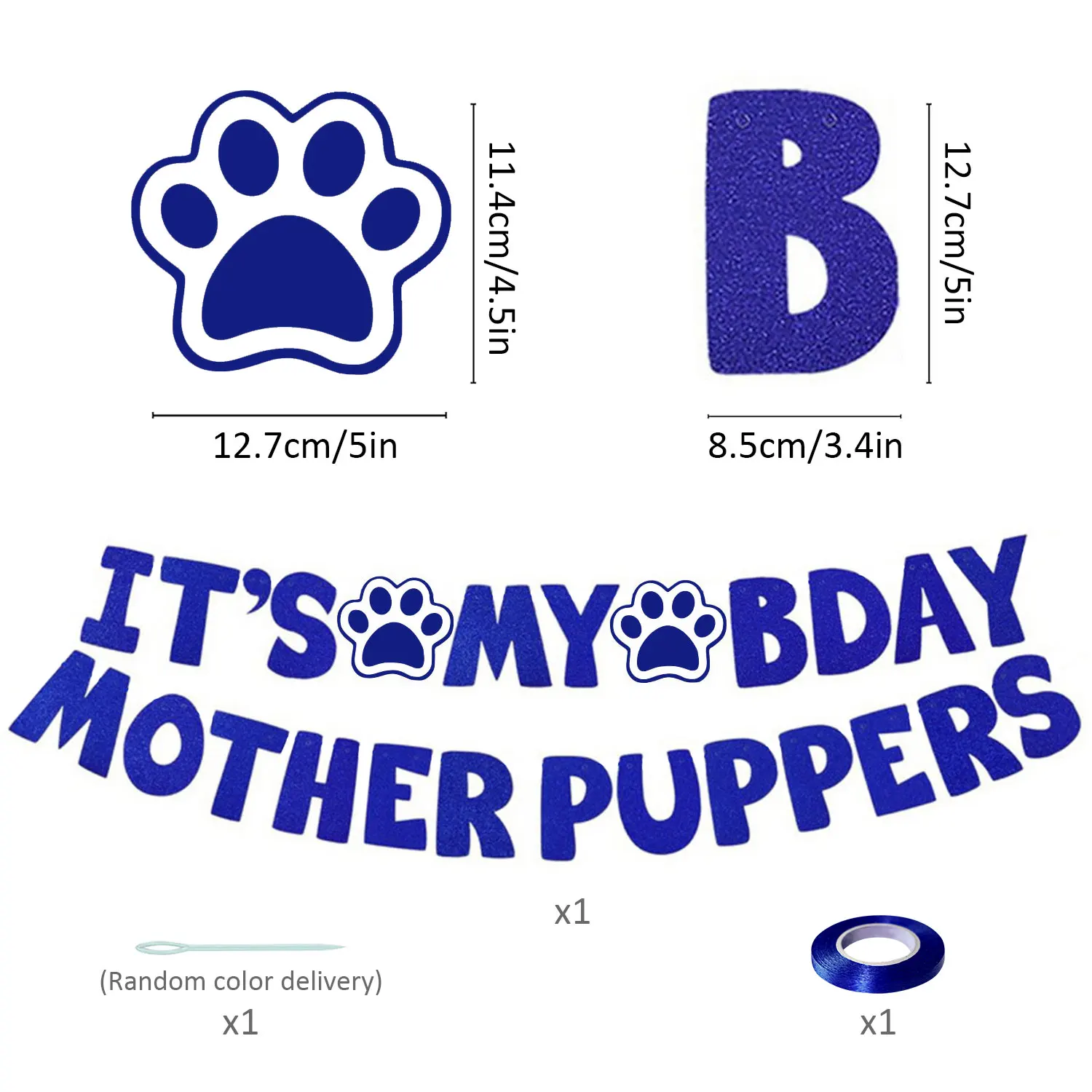 Kit de Aniversário para Cães com Bandana e Chapéu Ajustável - Image 3