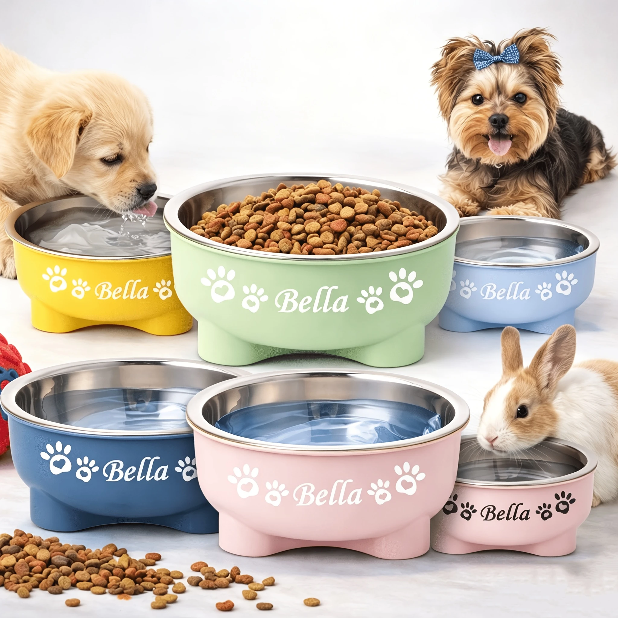 Tigela para Pets Aço Inoxidável Personalizável - Image 2