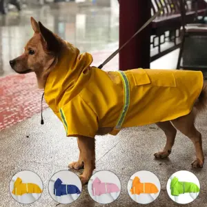 capa de chuva para cães com capuz