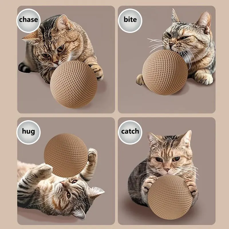 Bola de Sisal para Gatos 8-10 cm com Som para Limpeza dos Dentes - Image 5