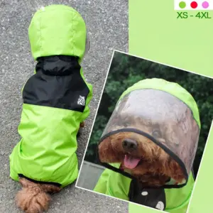 capa de chuva para cães transparente