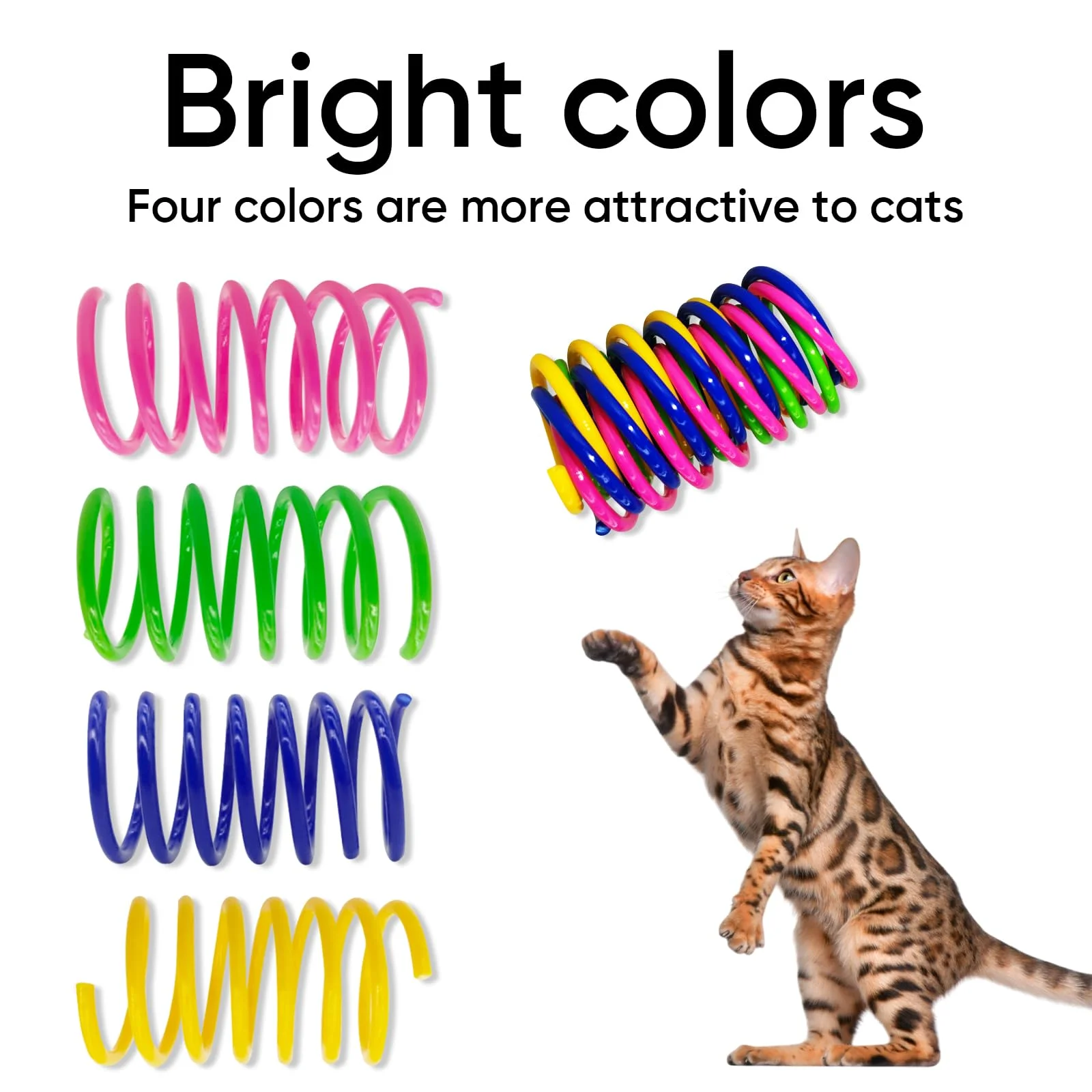 Brinquedo Mola para Gatos com 20/40/60 Peças para Brincadeiras - Imagem 2