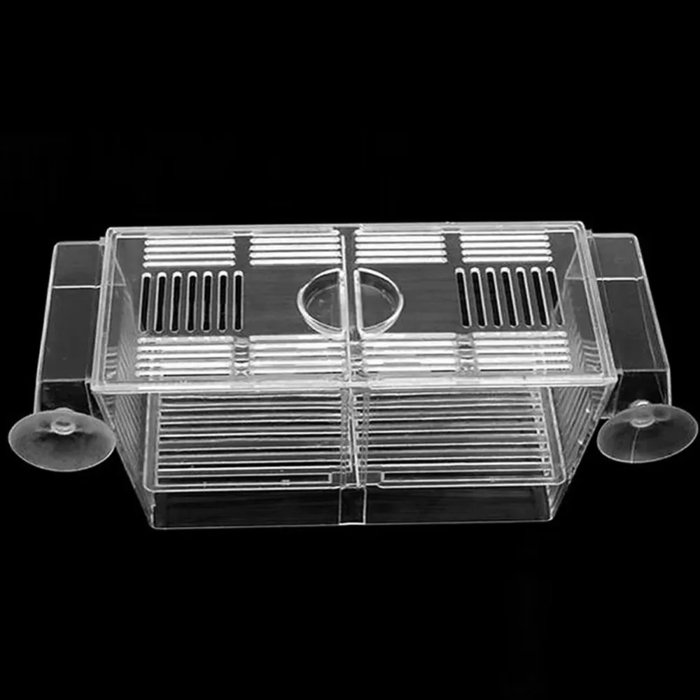 Aquário de Acrílico para Reprodução de Peixes Transparente 13x8x7 cm - Imagem 4