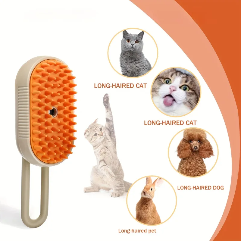 Escova a Vapor para Cães e Gatos Removedora de Pelos Soltos - Imagem 3