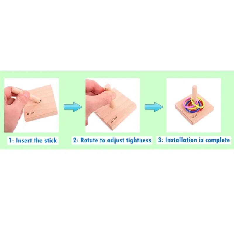 Brinquedo de Anel para Pássaros de Madeira e Plástico para Treinamento - Imagem 4