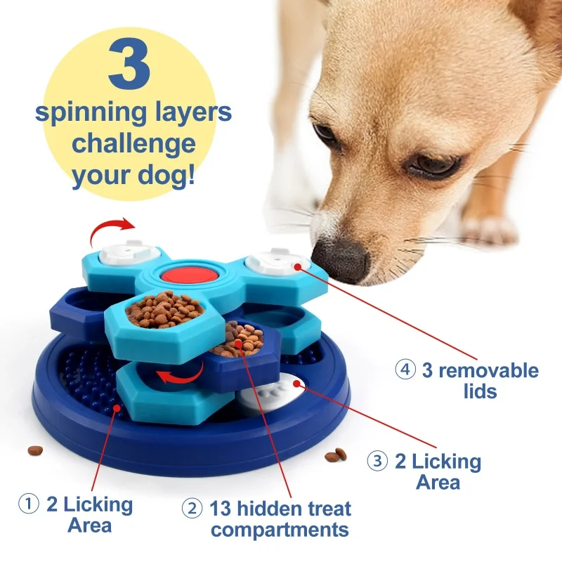 Brinquedo Quebra-Cabeça para Cães de Plástico para Alimentação Lenta - Imagem 2