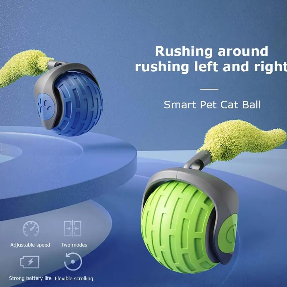 Brinquedo Interativo Speedy Pet para Gatos Bola Rolante Recarregável USB - Image 3
