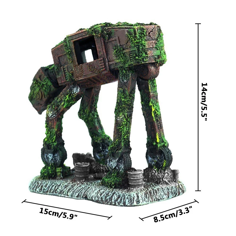 Decoração de Aquário Robô Cão Autobot em Resina - Imagem 6