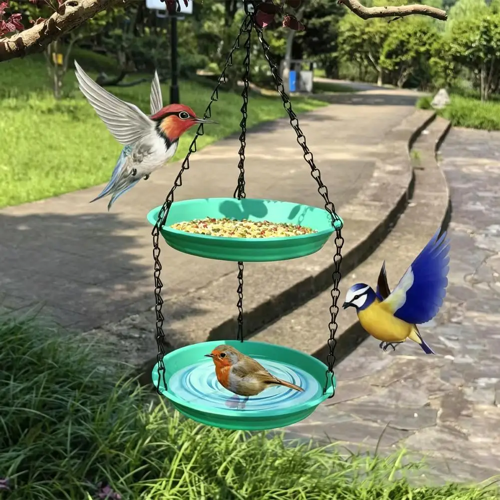 Comedouro Bebedouro para Pássaros de Jardim de Plástico PP 22 cm - Imagem 3
