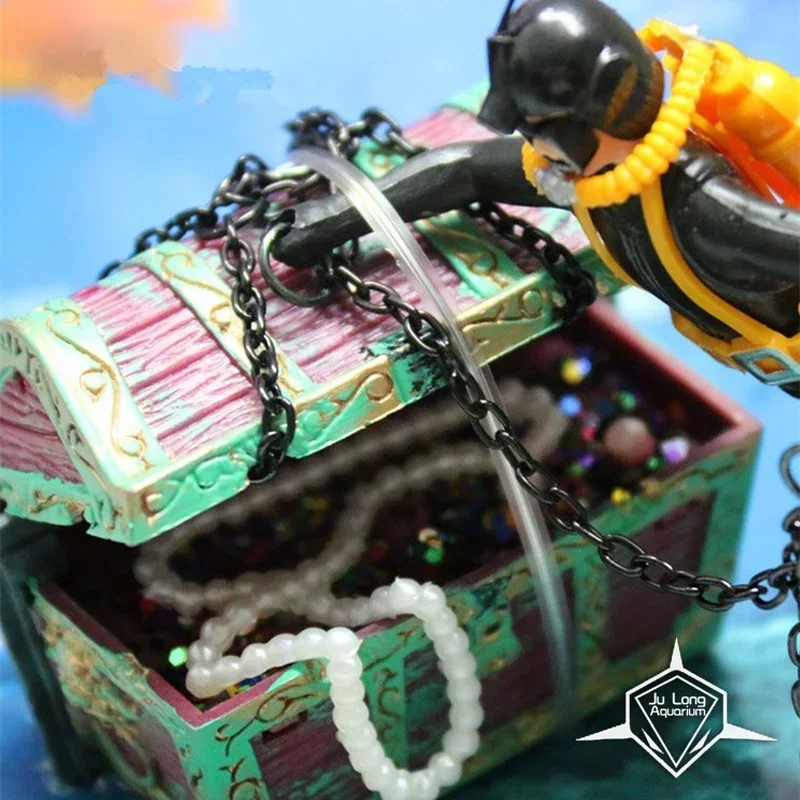 Decoração para Aquário Sapo Pirata Tesouro com Efeito Borbulhante - Imagem 6