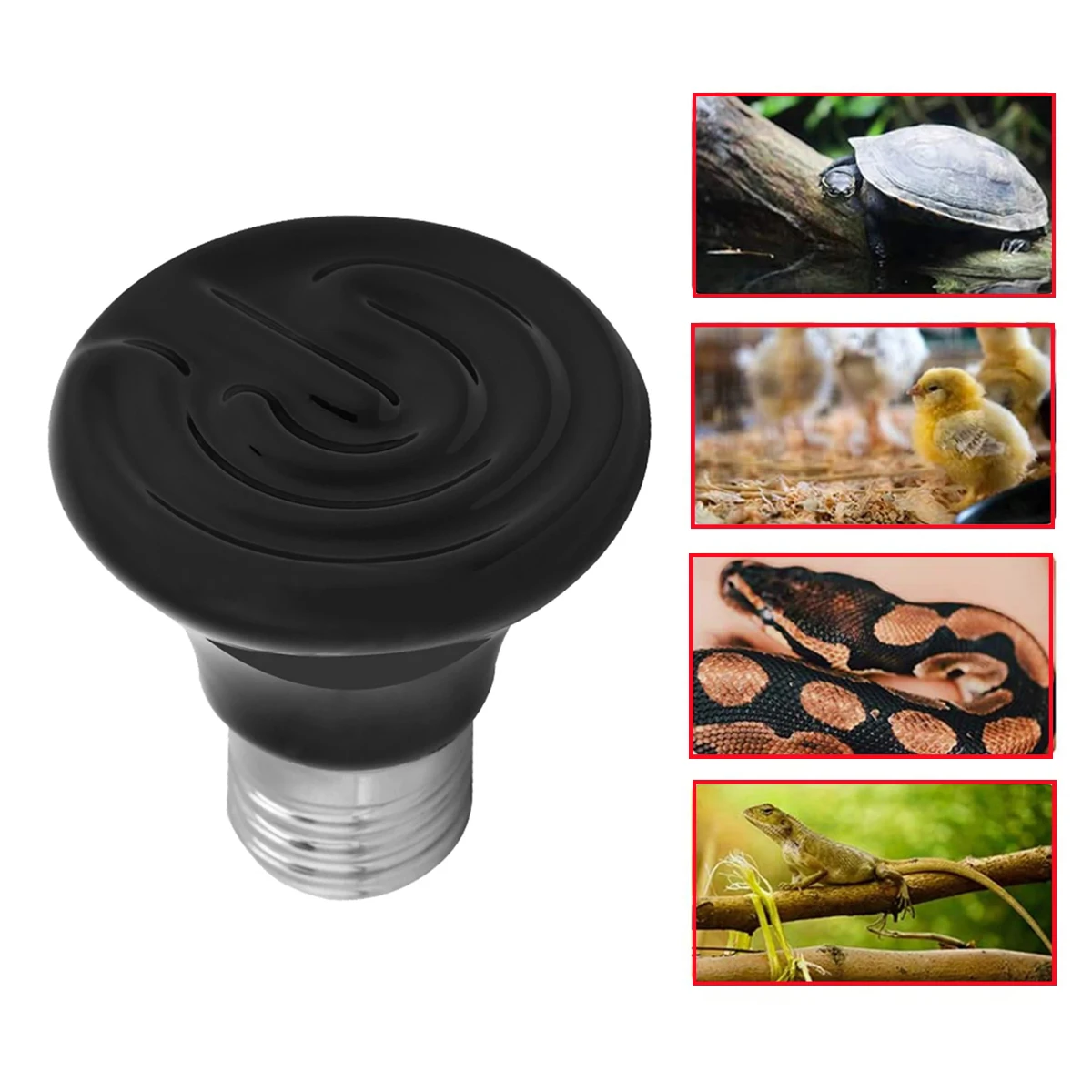 Lâmpada de Aquecimento para Répteis Cerâmica E27 25W sem Luz - Imagem 6