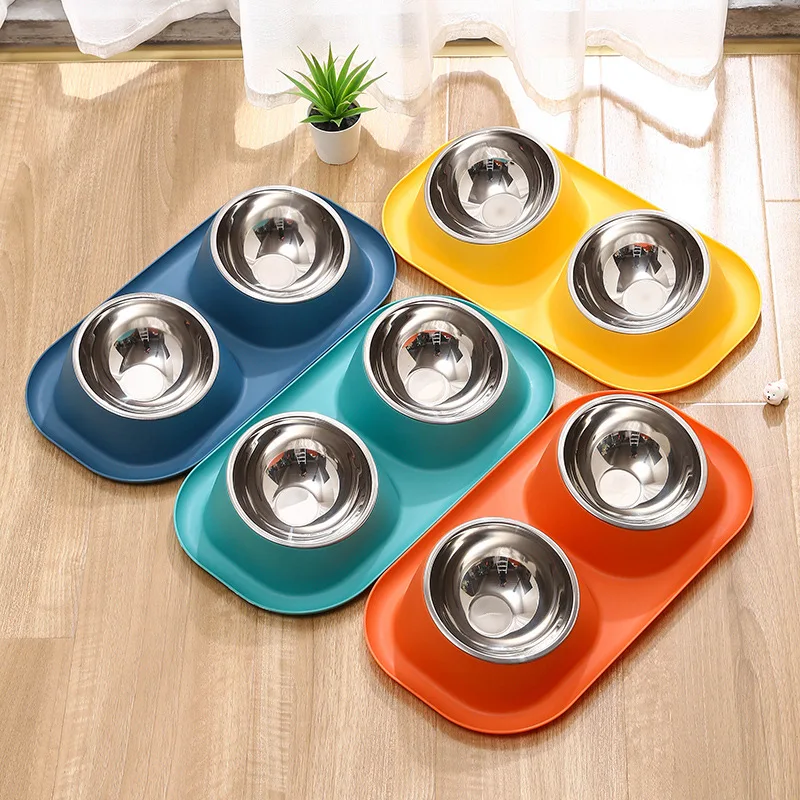 Tigela Dupla Inox para Gatos e Cães com Base Antiderrapante - Imagem 3