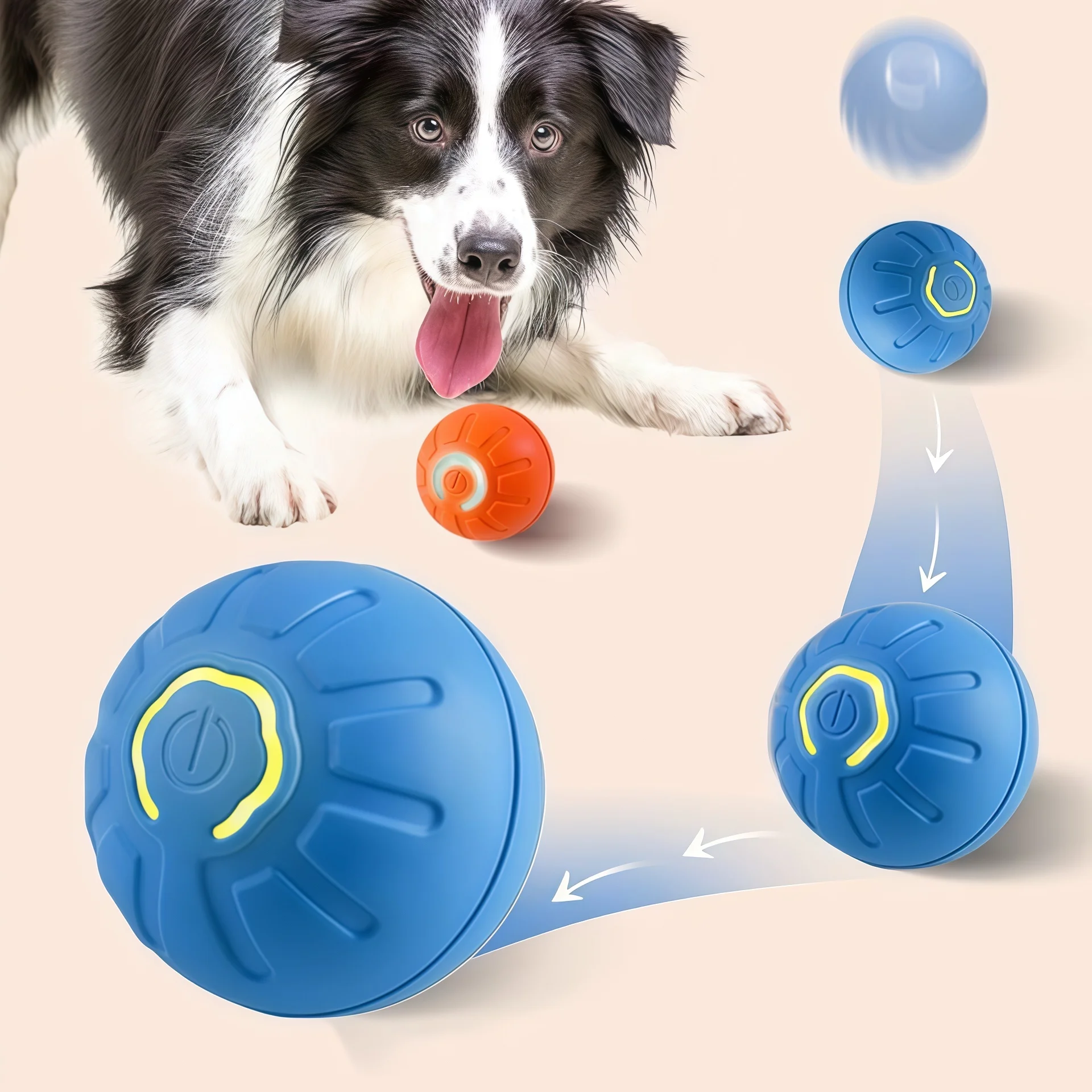 bola interativa para cães e gatos recarregável