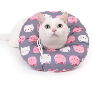 colar protetor macio ajustável para cães e gatos