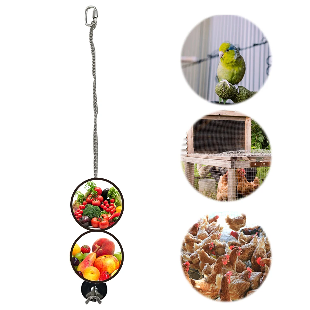Alimentador para Papagaio de Aço Inoxidável com Corrente - Imagem 3