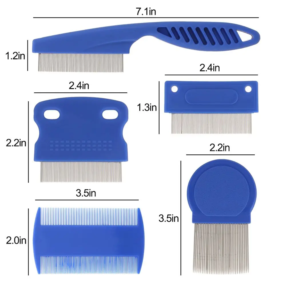 Kit Pente para Pulgas Cães e Gatos com 6 Peças de ABS - Imagem 6