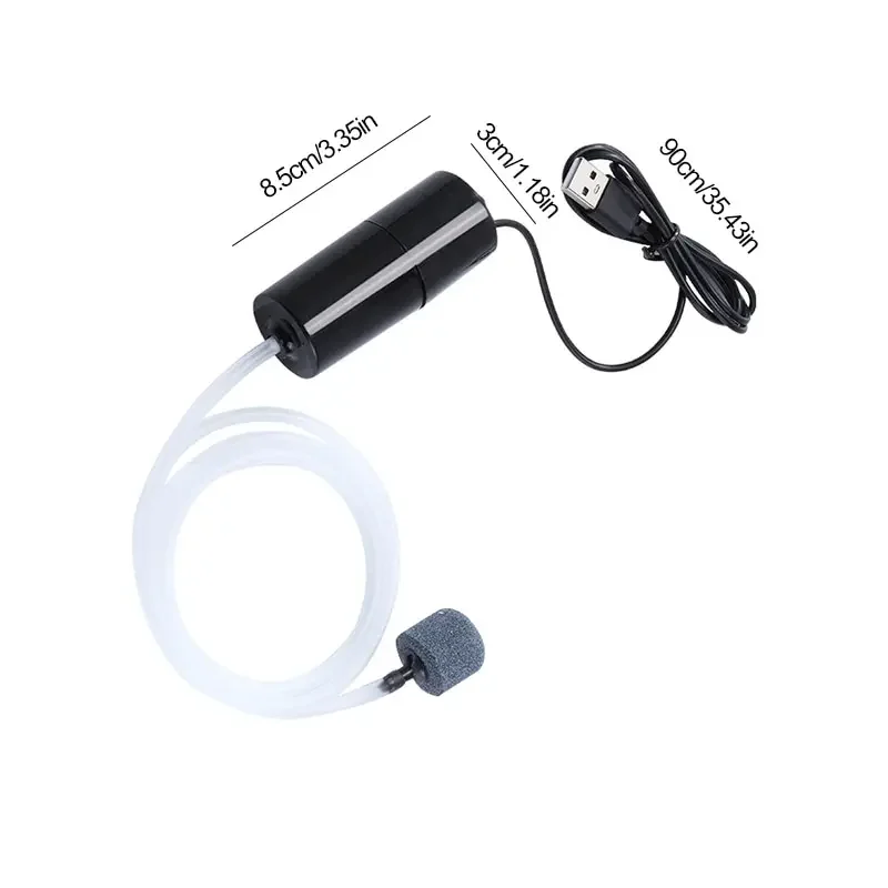Bomba de Oxigênio para Aquário Mini USB Recarregável Portátil - Imagem 6