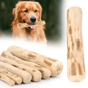 brinquedo mastigável para cães de madeira