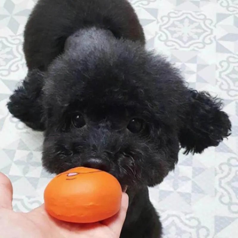 Bola de Borracha para Cães com Som e Rosto 3,25x5,25x3,25cm - Image 3