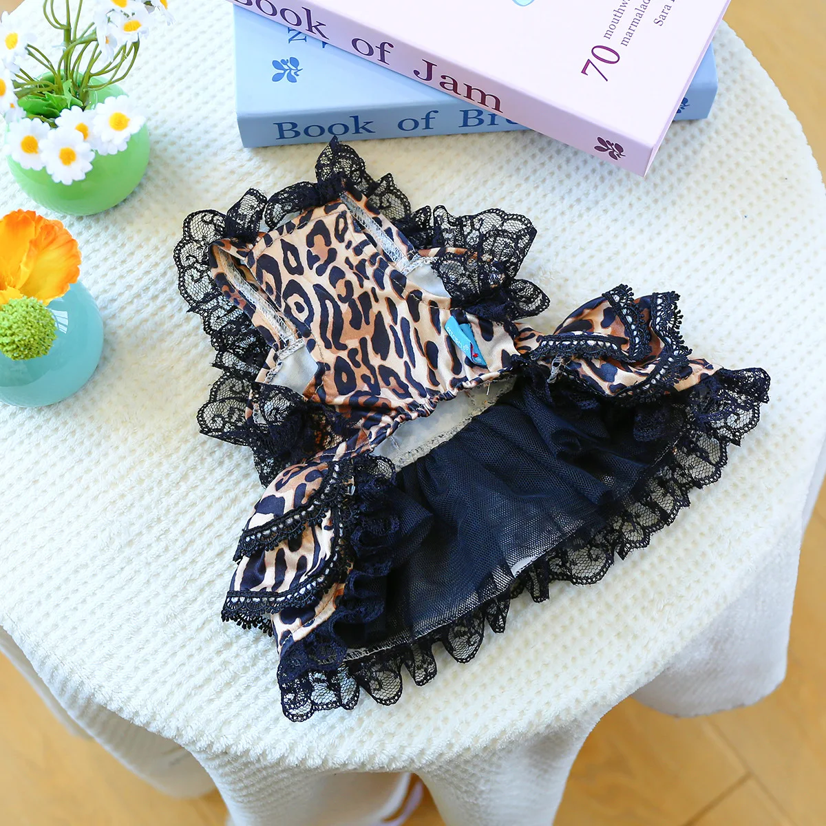 Vestido Leopardo para Cães e Gatos Pequenos de Verão - Image 5