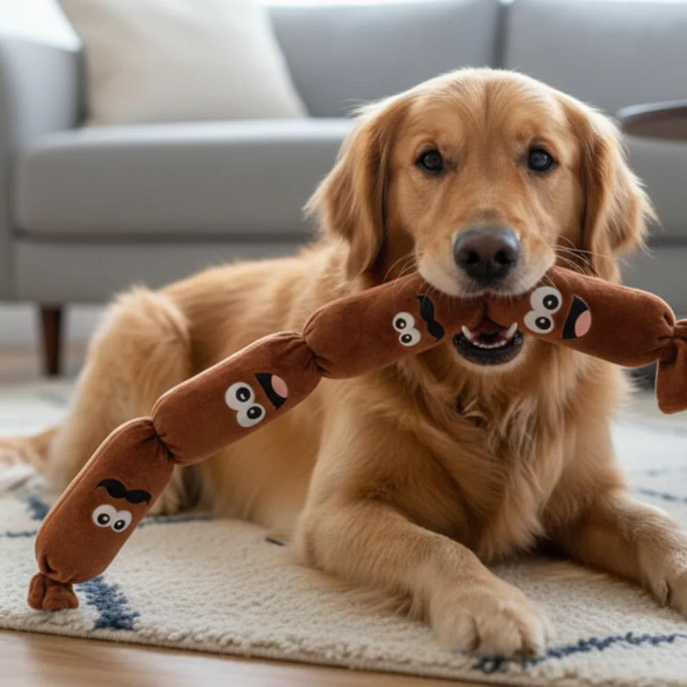 Brinquedo Pelúcia para Cães com Som BB de Pressionar - Imagem 2