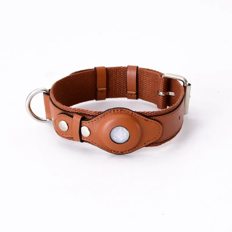 Coleira de Couro para Cães Médios e Grandes com Suporte AirTag - Imagem 6